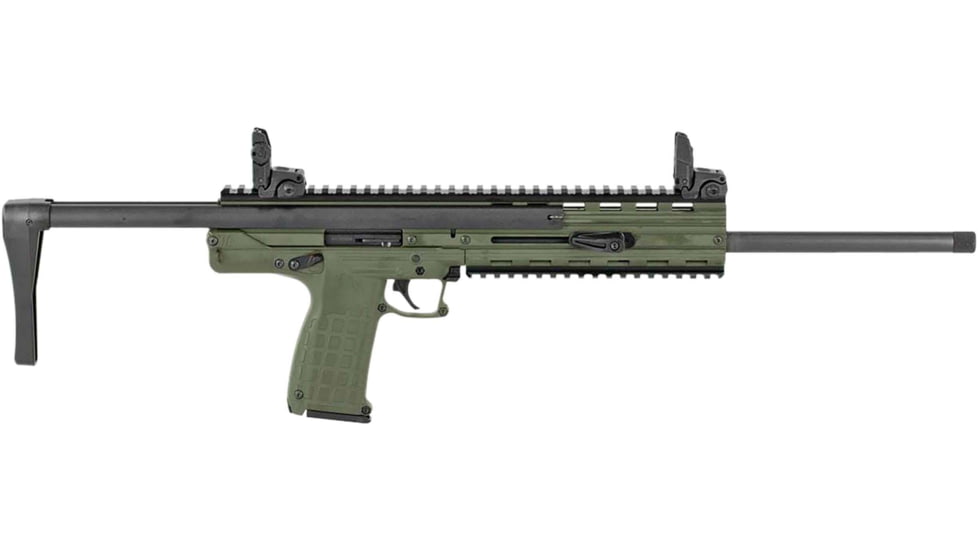 Kel-Tec CMR-30 Carbine Semi-Auto Rifle, .22 Winchester Magnum Rimfire, 16in Barrel, 1-14, Adjustable Sights, Synthetic Grren Stock, Black, 30-Shot, CMR30GRN-FRRMPG