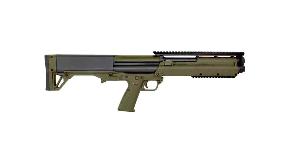 Kel-Tec KSG 3in Tactical Pump Shotgun, 12 Gauge, 18.5in BBL, Synthetic Od Green Stock, 12RD Capacity, Parkerized Bi-Tone, KSGGRN