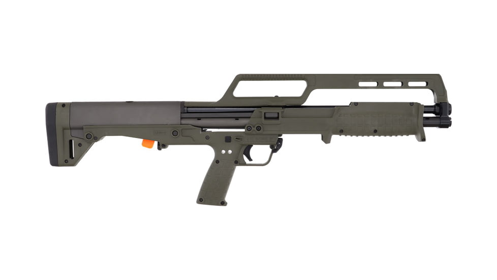 Kel-Tec KSG 3in Tactical Pump Shotgun, .410 Bore, 18.5in BBL, Synthetic Green Stock, 14RD Capacity, Parkerized Black, KSG410GRN