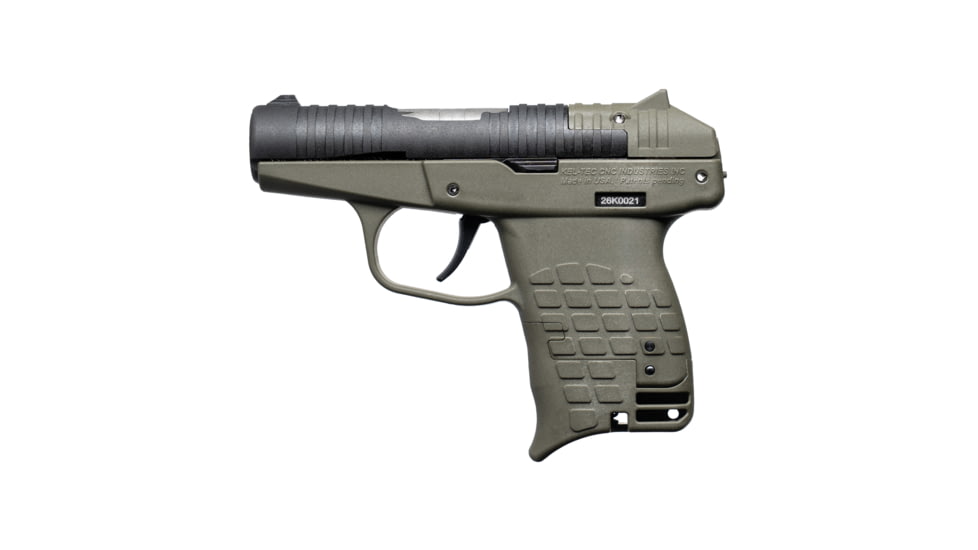 Kel-Tec PR3AT Semi Auto Pistol, .380 Auto, 2.85 inch Barrel, Fixed, Black, Polymer, Green, 13 Round Capacity, PR3ATGRN
