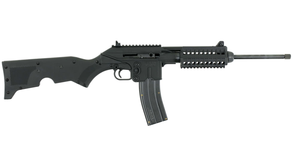 Kel-Tec SU-22Ca Rifle Black Semi-Auto Rifle, .22 Long Rifle, 16in Barrel, 1-16, Synthetic Black Stock, Blued , 26Rd, SU22CABLK-FRRMPG
