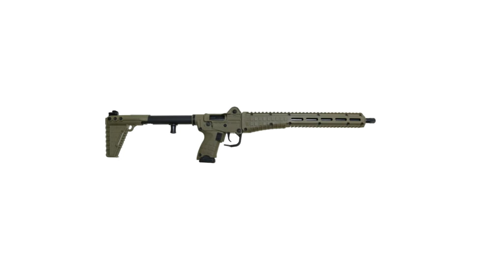 Kel-Tec Sub-2000 Gen 3 Semi Auto Rifle, 9mm Luger, 16.25 inch Barrel, 1-10 Twist, Synthetic, Green, 15 Round Capacity, Green, SUB2K9MULTIGRN