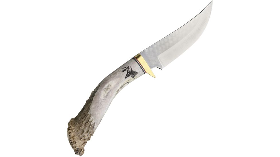 Ken Richardson Knives Fixed Blade Hunter Fixed Blade Knife, 4in, Standard Edge, Horn Handle KRK1405C