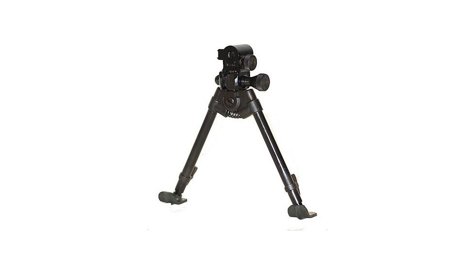 Versa-Pod Model 72 9-12in Standard Bench Bipod w/Ski Feet And Universal Tactical Adaptor, Black, 150-072