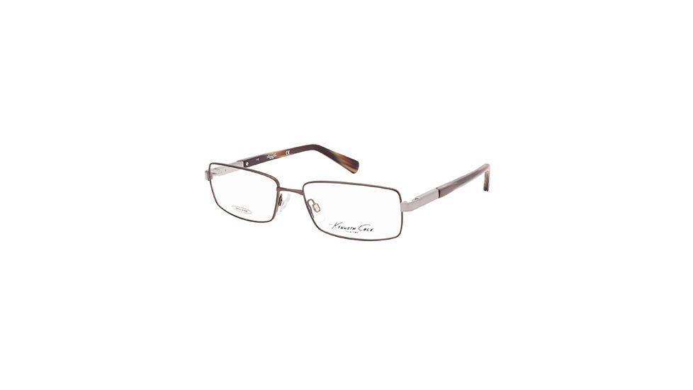 Kenneth Cole KC0213 Eyeglass Frames - Shiny Dark Brown Frame Color