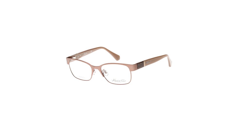 Kenneth Cole KC0214 Eyeglass Frames - Matte Light Brown Frame Color