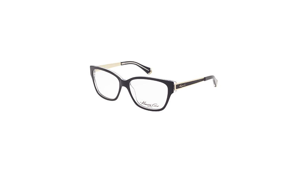 Kenneth Cole KC0218 Eyeglass Frames - Black/Crystal Frame Color