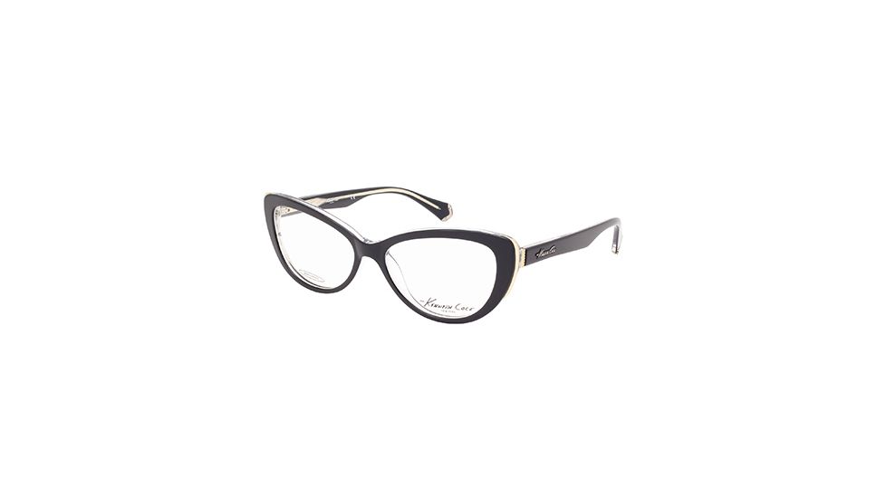 Kenneth Cole KC0219 Eyeglass Frames - Black/Crystal Frame Color