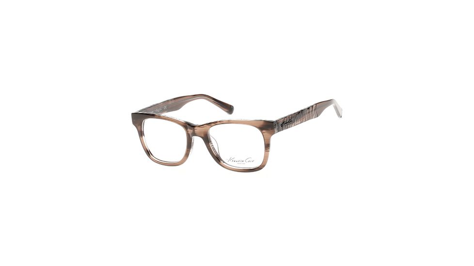 Kenneth Cole KC0222 Eyeglass Frames - Brown Horn Frame Color