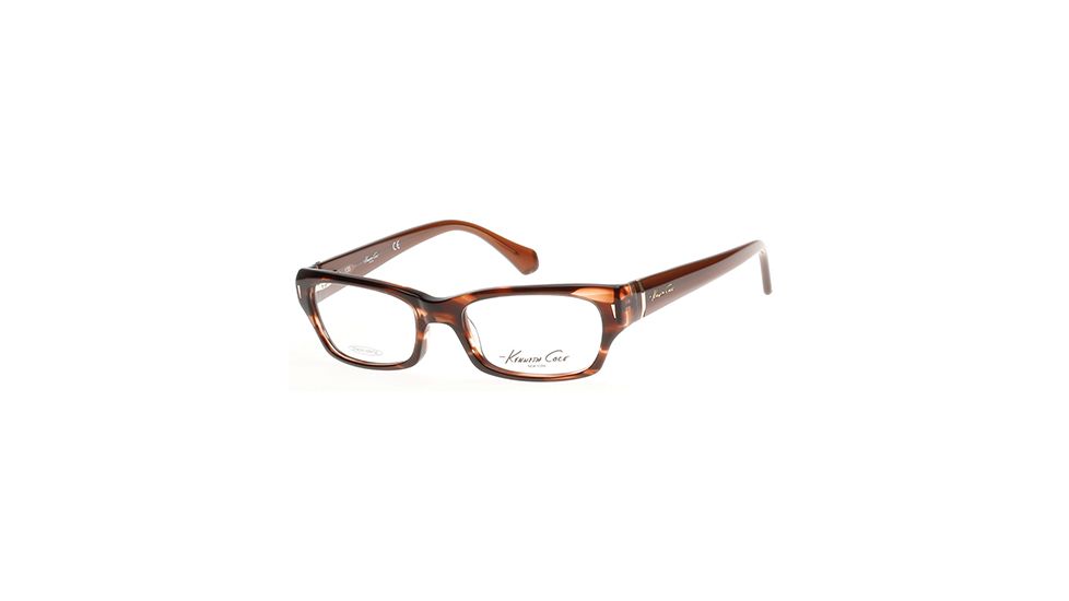 Kenneth Cole KC0225 Eyeglass Frames - Brown Horn Frame Color