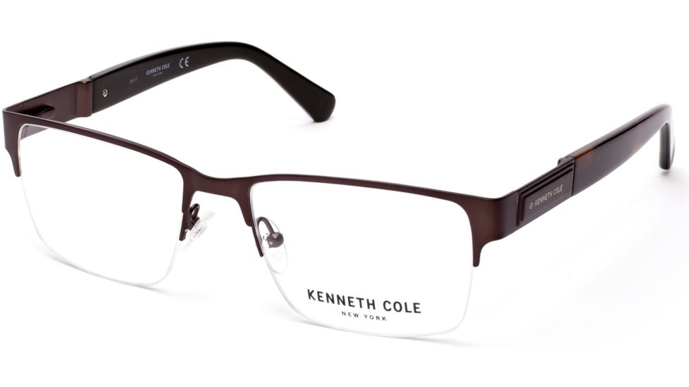 Kenneth Cole KC0268 Eyeglass Frames - Matte Dark Brown Frame Color