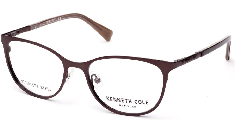 Kenneth Cole KC0270 Eyeglass Frames - Matte Dark Brown Frame Color