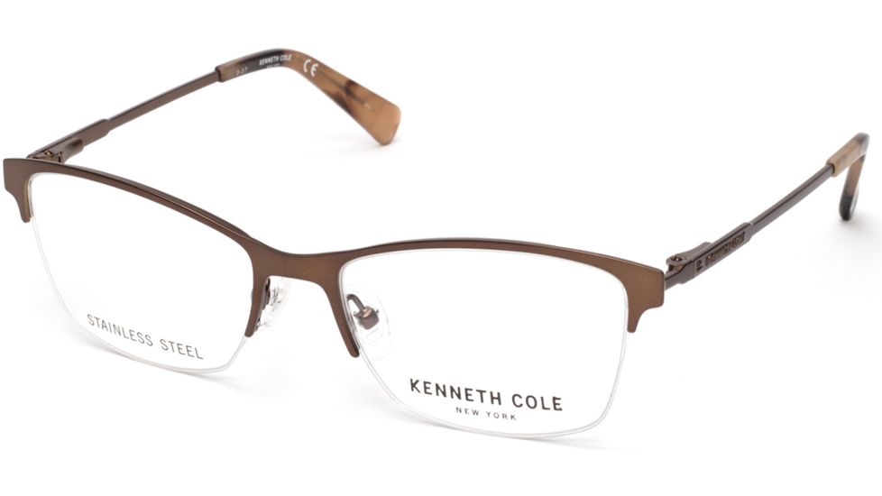 Kenneth Cole KC0283 Eyeglass Frames - Matte Dark Brown Frame Color
