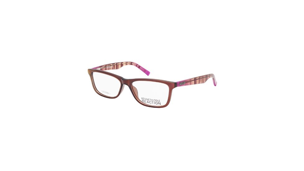 Kenneth Cole KC0757 Eyeglass Frames - Shiny Dark Brown Frame Color