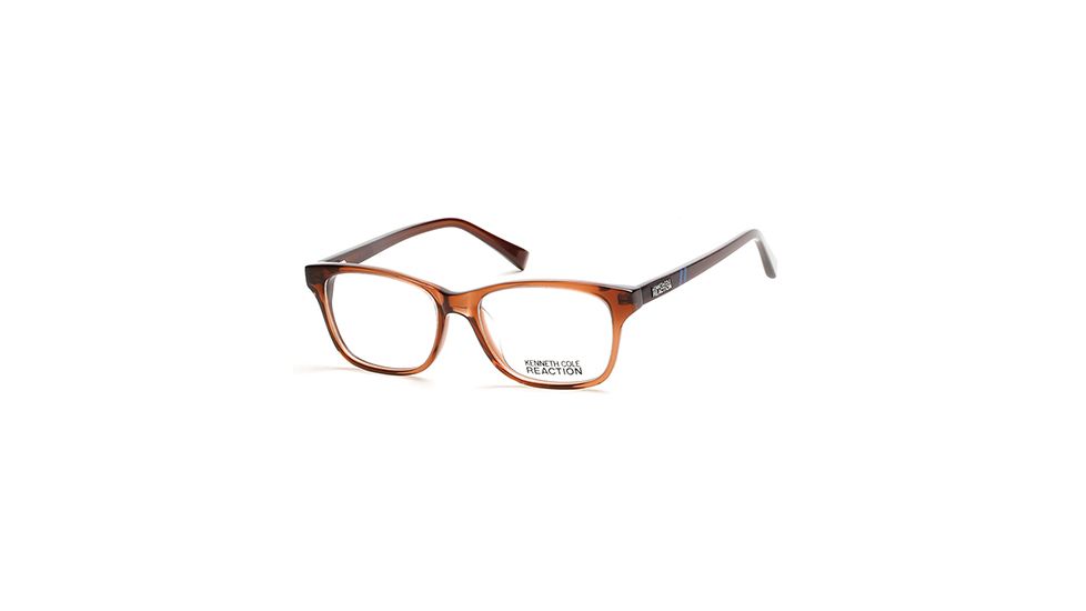 Kenneth Cole KC0776 Eyeglass Frames - Shiny Dark Brown Frame Color