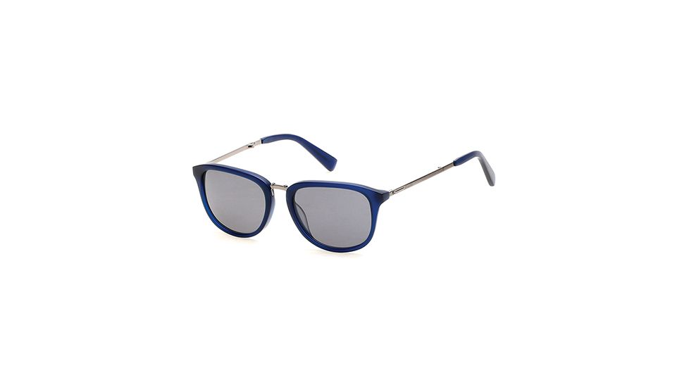 Kenneth Cole KC7196 Sunglasses - Matte Blue Frame Color, Smoke Polarized Lens Color