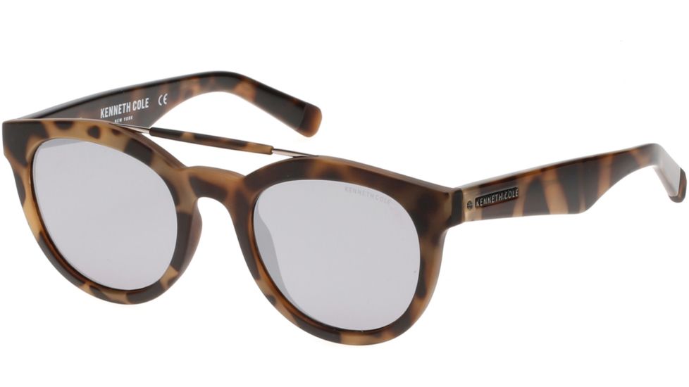 Kenneth Cole KC7205 Sunglasses - Blonde Havana Frame Color, Smoke Mirror Lens Color