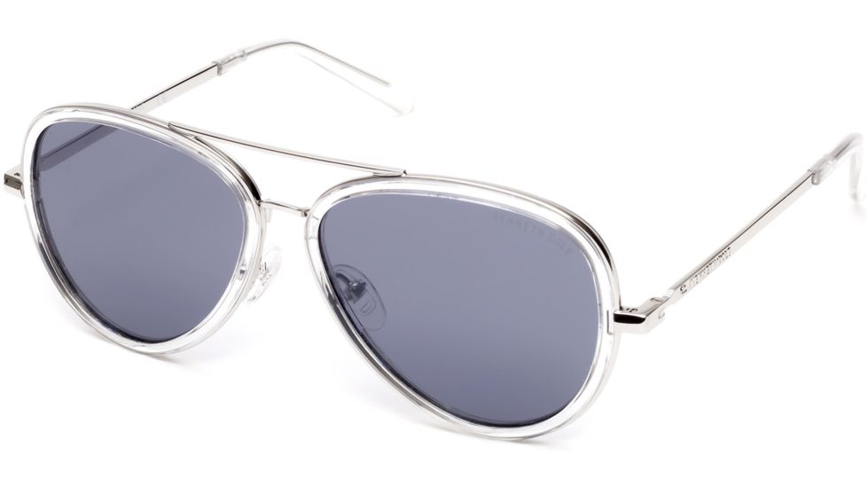 Kenneth Cole KC7222 Eyewear - Unisex - Sunglasses - Crystal Frame Color, Smoke Mirror Lens Color