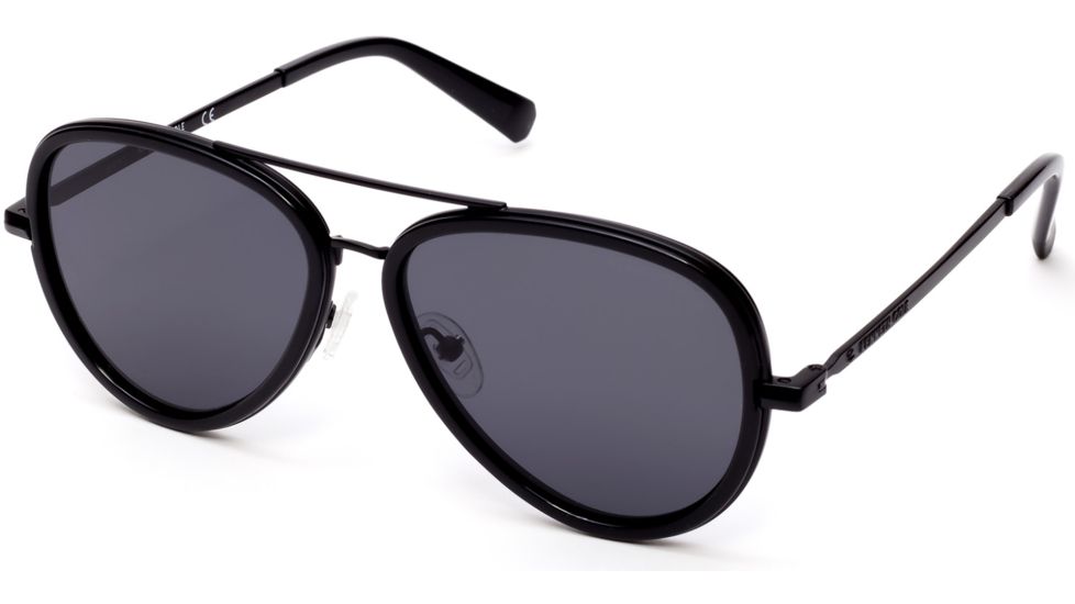 Kenneth Cole KC7222 Eyewear - Unisex - Sunglasses - Shiny Black Frame Color, Smoke Lens Color