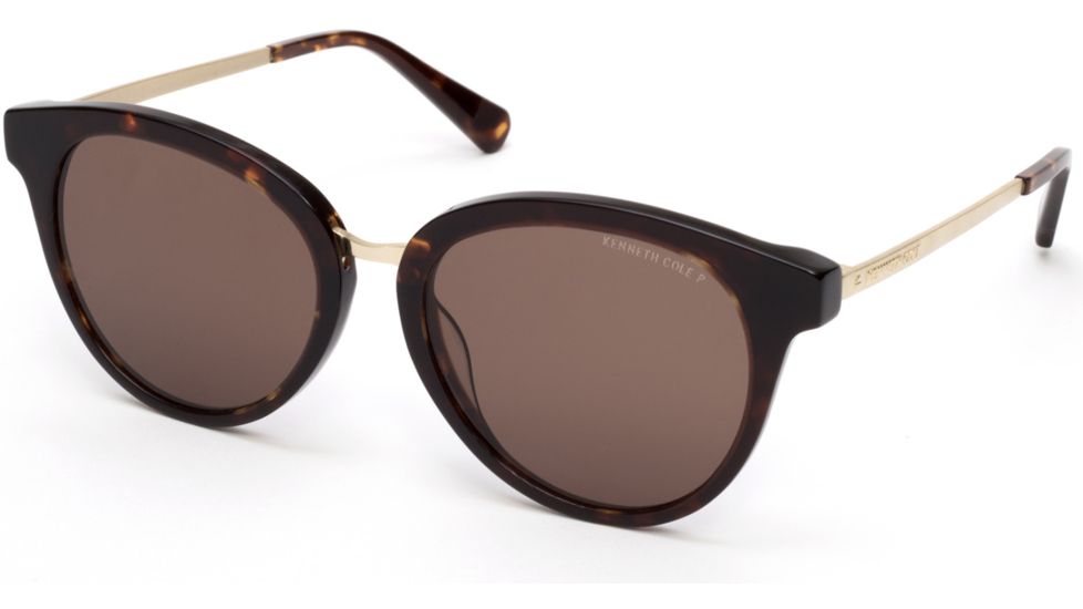 Kenneth Cole KC7228 Sunglasses - Dark Havana Frame Color, Brown Polarized Lens Color