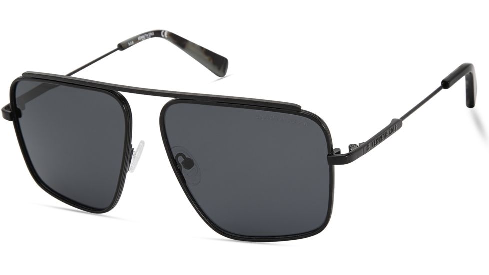 Kenneth Cole KC7232 Sunglasses - Matte Black Frame Color, Smoke Polarized Lens Color