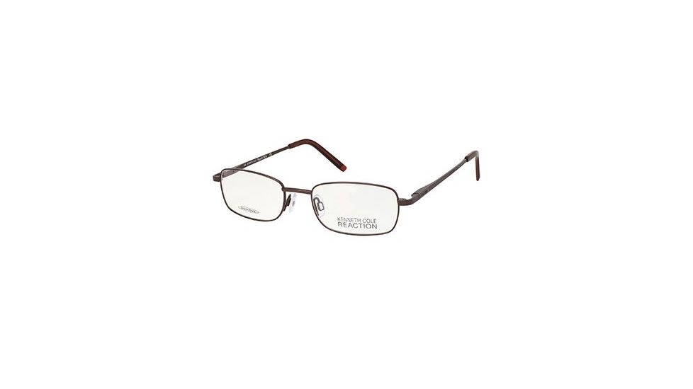 Kenneth Cole Reaction KC0728 Eyeglass Frames - Shiny Dark Brown Frame Color