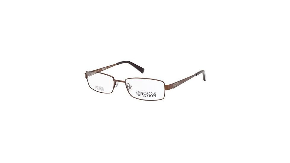 Kenneth Cole Reaction KC0737 Eyeglass Frames - Shiny Dark Brown Frame Color