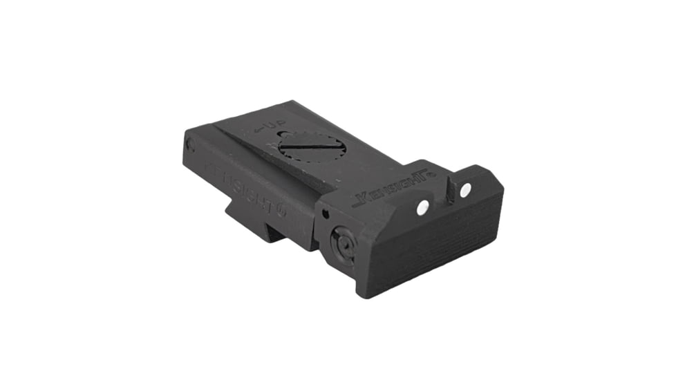 Kensight Kimber Arctic White Dot Adjustable Target 1911 Rear Sight, Serrated Blade, Black, 860-066