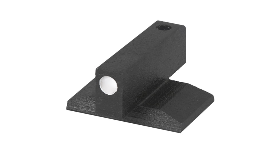 Kensight 1911 Serrated Patridge Blade Contoured Base Arctic White Dot Front Sight, 0.190in Tall, Black, 270-319