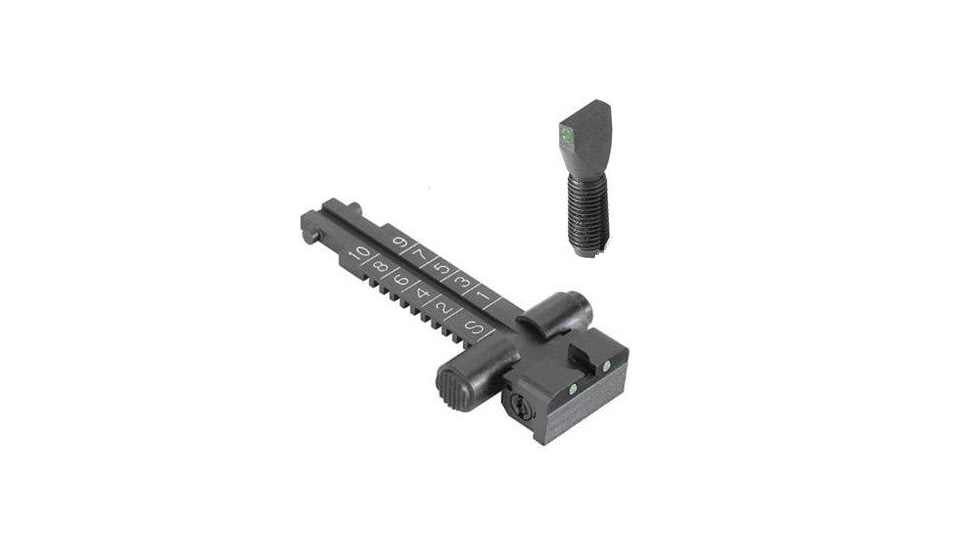 Kensight AK-74 Adjustable Tangent Rear Night Sight Set, Black, 960-991