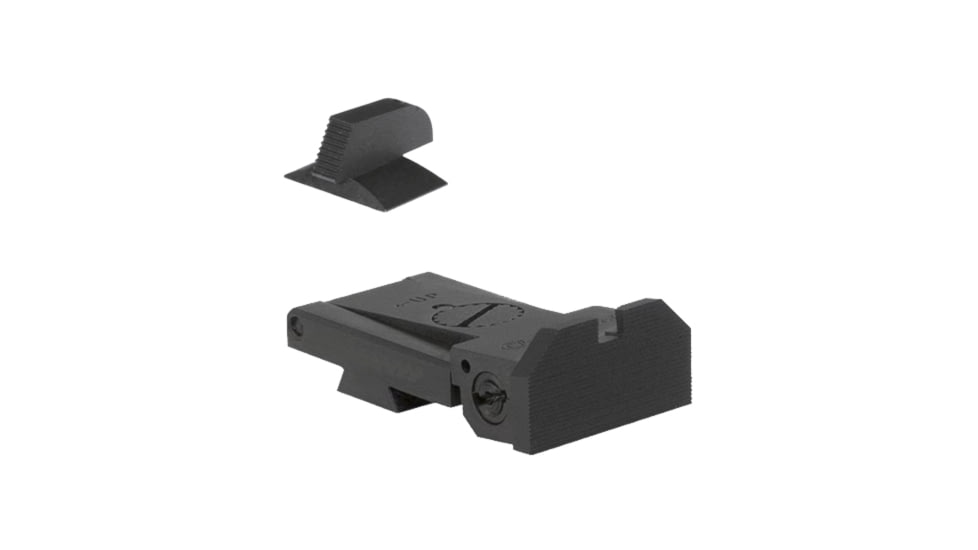 Kensight Bomar BMCS Serrated Adjustable Target 1911 Rear Sight w/ Beveled Blade, Black, 970-005