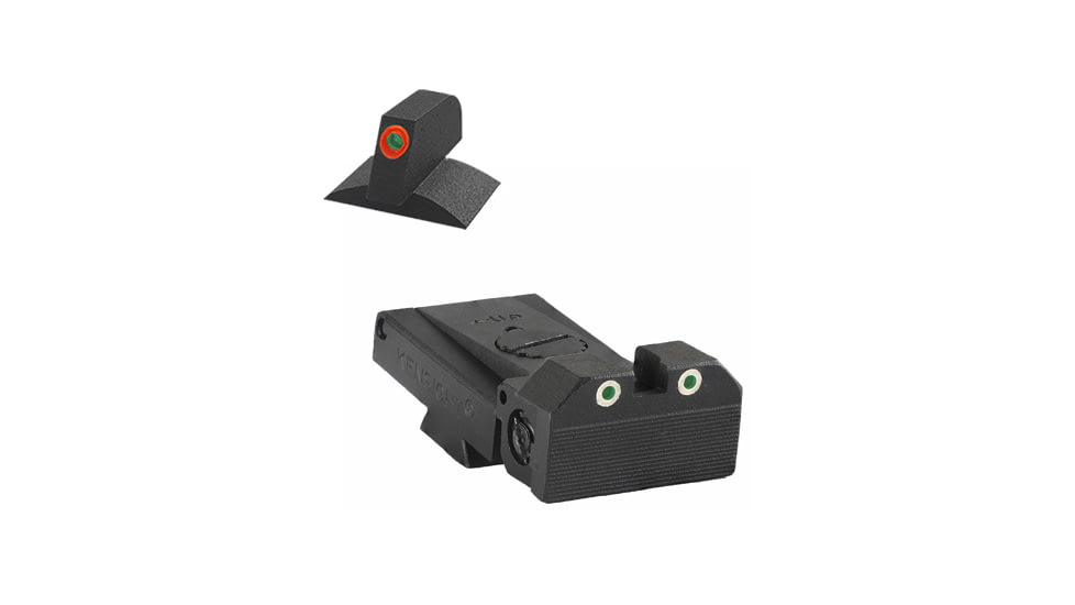 Kensight Bomar BMCS Beveled Blade Adjustable Target 1911 Rear Night Sight Set w/Deep Sight Notch, Beveled Blade, Black, 980-099