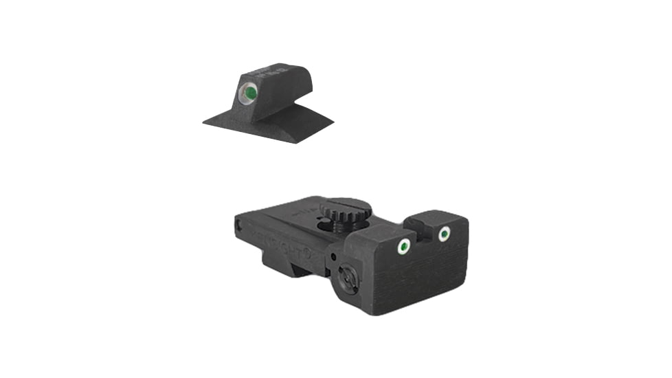 Kensight Bomar BMCS Adjustable Target 1911 Rear Night Sight Set w/Contoured Profile, Black, 970-093