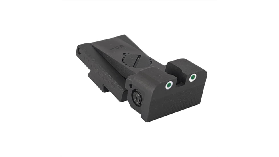 Kensight Bomar BMCS Tritium Adjustable Rear Night Sight w/Arctic White Outlines, Black, 860-093