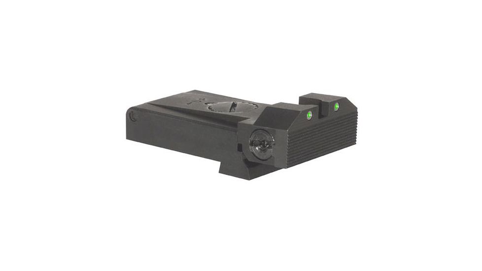 Kensight Certain Glock Adjustable Sight, Beveled Blade, 0.077in Tritium Inserts, Black, 860-793