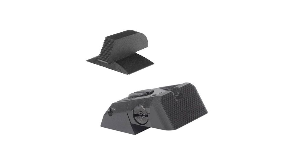Kensight DAS 1911 Defense Adjustable Rear Sight with Serrated Blade and Serrated 0.200in Front Sight, Black, 960-618