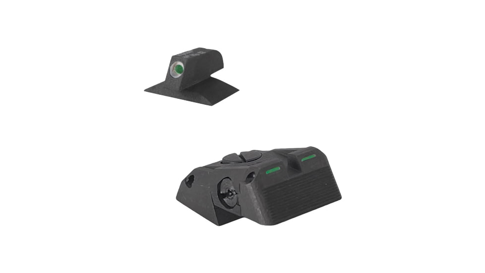 Kensight DAS Serrated Blade Adjustable Rear 1911 Night Sight, Fully Adjustable, Bar-Dot-Bar Tritium w/White Outlines, Black, 970-628