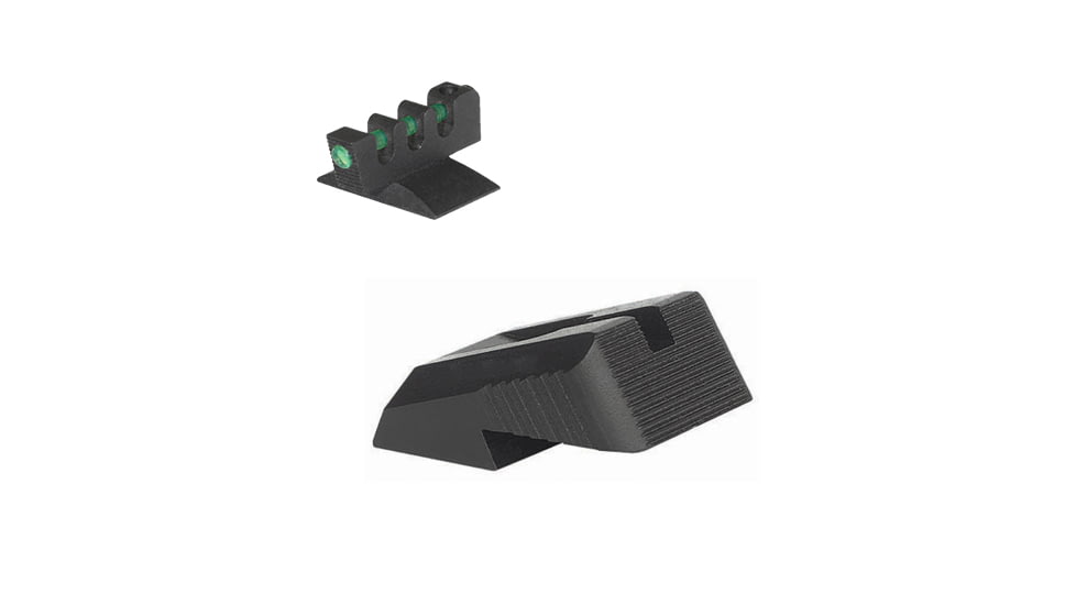 Kensight DFS Serrated Blade Fiber Optic Fixed Rear 1911 Sight, Black, 940-621