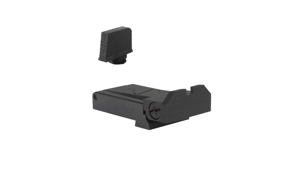 Kensight Glock Adjustable Target 1911 Rear Sight w/Serrated Beveled Blade, Fully Serrated Beveled Sight Blade, 0.330 Tall, Black, 970-817
