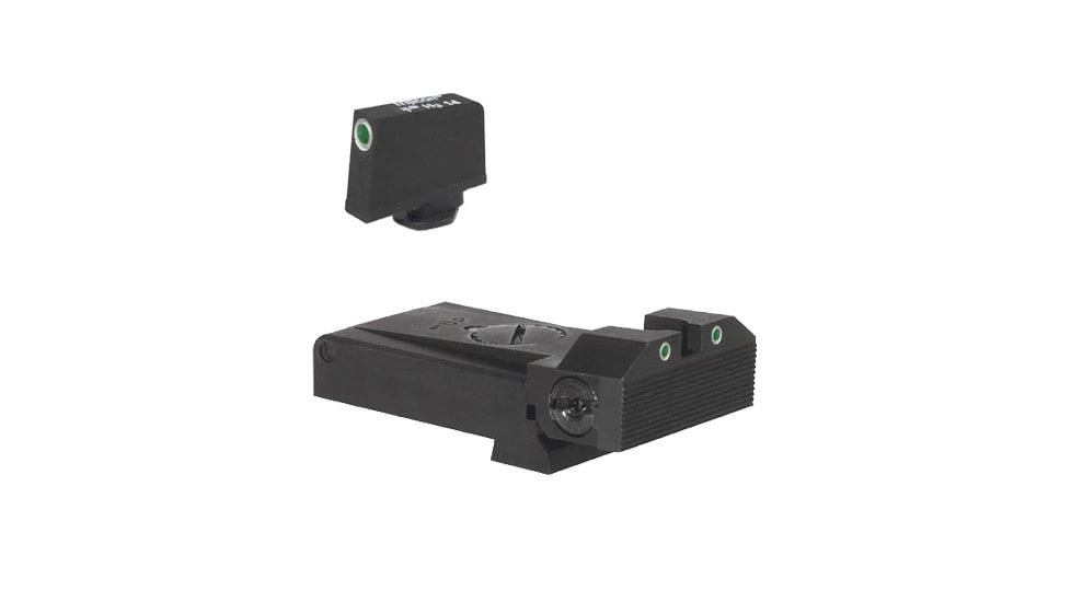 Kensight Glock Small Frame Models Adjustable Night Sight Set, w/ 0.315in Tall Front, Black, 960-793