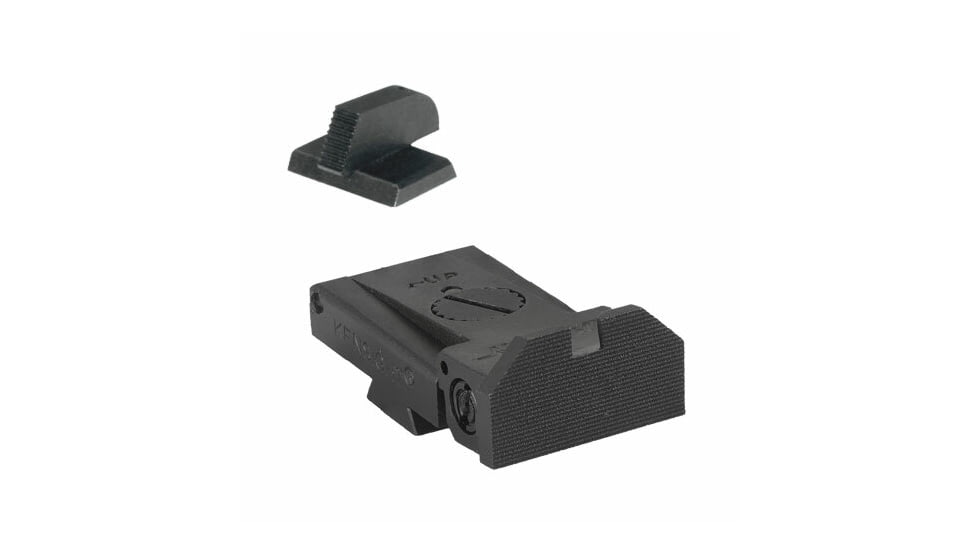 Kensight LPA TRT Beveled Serrated Blade Flat Profile Adjustable Target 1911 Rear Sight, Black, 960-083