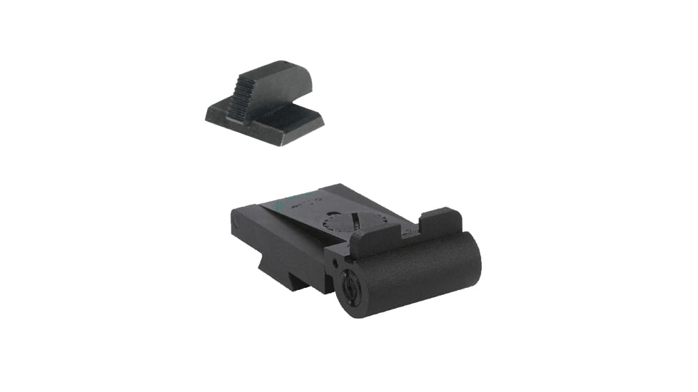 Kensight Rollo 1911 Low-Profile Serrated Square Profile Adjustable Combat Sight Set, Black, 960-008