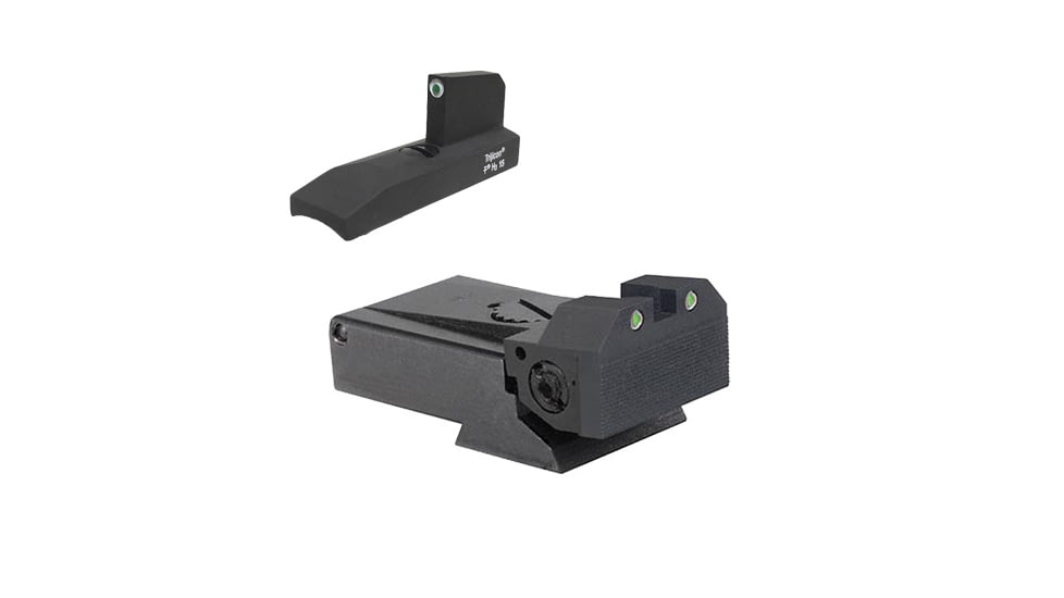 Kensight Ruger MKII, MKIII &amp; MKIV Adjustable Target Rear Tritium Night Sight Set w/Beveled Blade, Black, 960-995