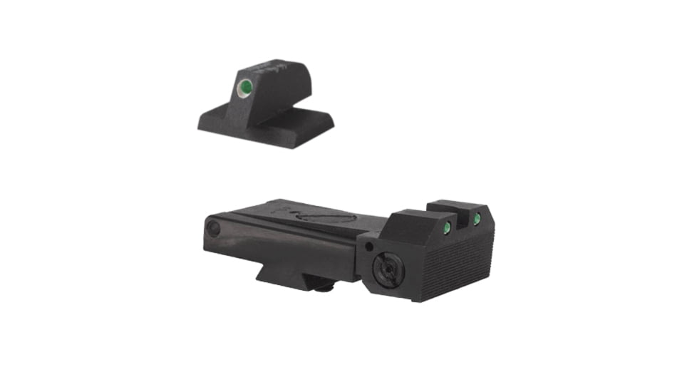 Kensight Adjustable Beveled Flat Base Tritium Pistol Night Sight Set, Ruger SR1911, Front, Black, 962263