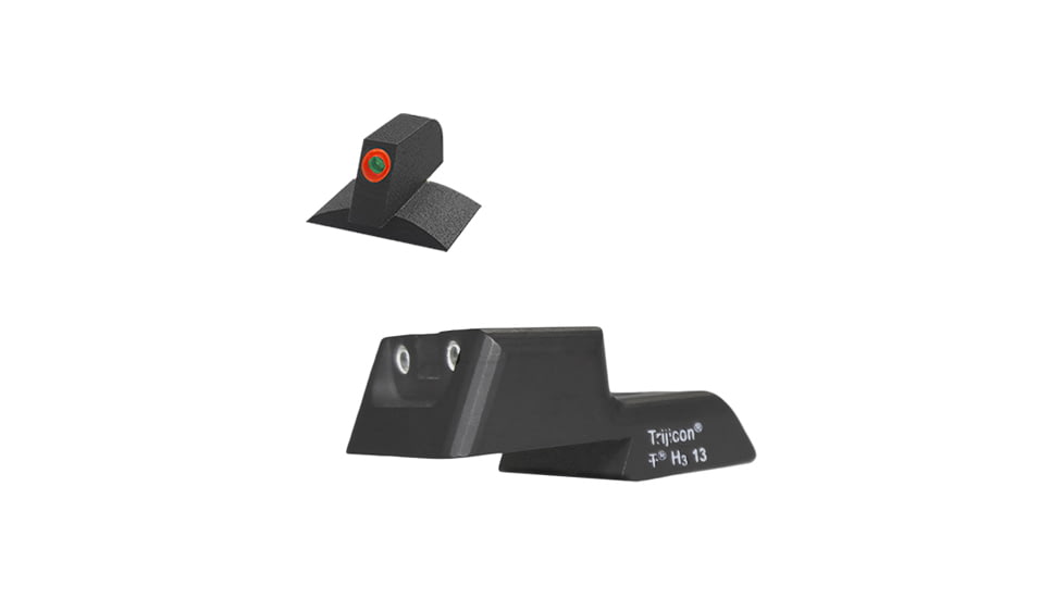 Kensight SLAM Contoured Tritium Pistol Night Sight, 1911, Rear/Front White, Lumi-Orange ProGlo, Black, 980668