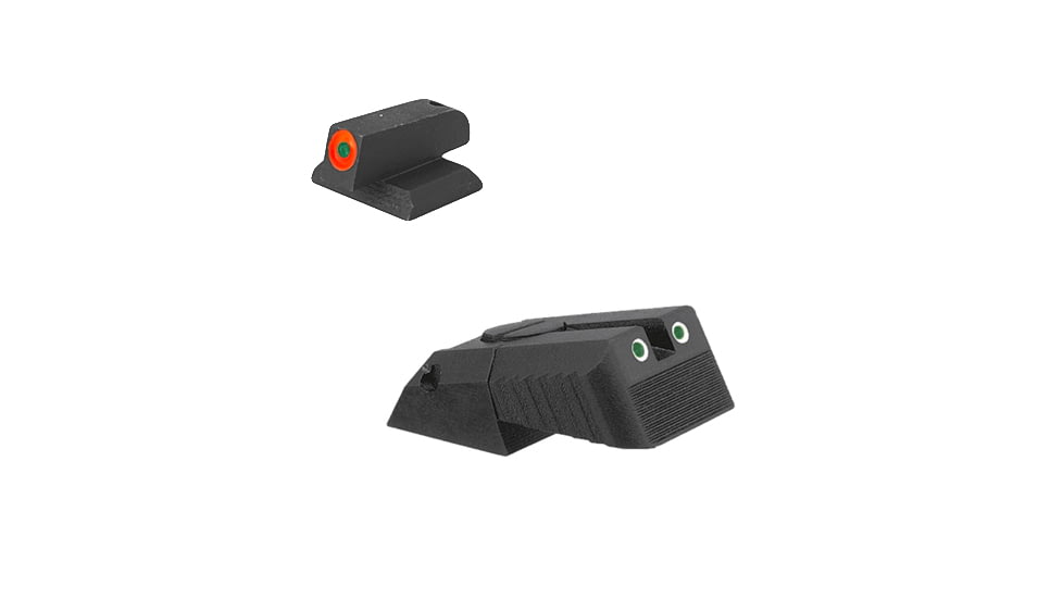 Kensight Springfield Serrated Blade 860-629 Tritium Rear Sight, Orange, 981-629