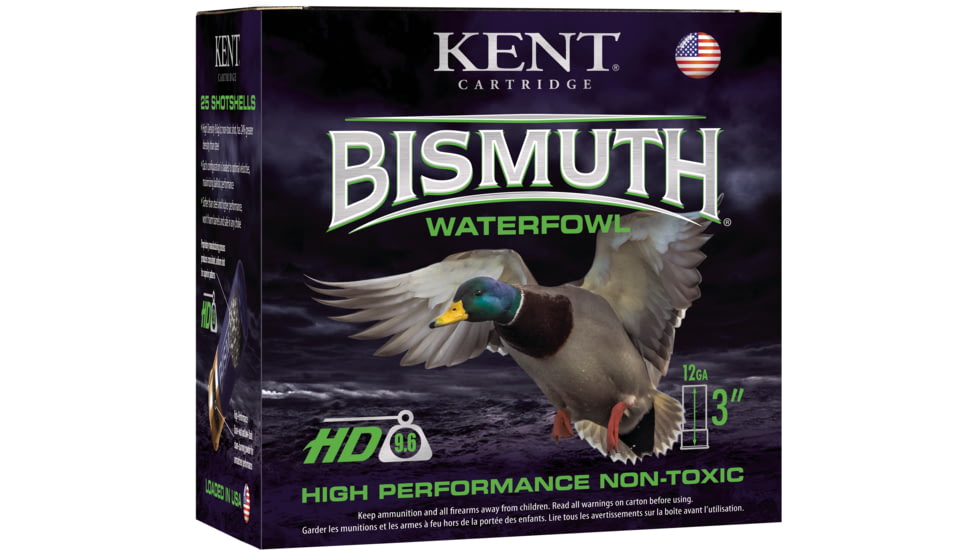 Kent Cartridge Bismuth Waterfowl 12 Gauge 1 3/8oz 3in 5 Size Shotgun Ammo, 25 Rounds, B123W40-5