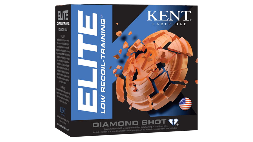 Kent Cartridge Elite Low Recoil/Training 12 Gauge 3/4oz 2.5in Shotgun Ammo, 25 Rounds, E122L20-8
