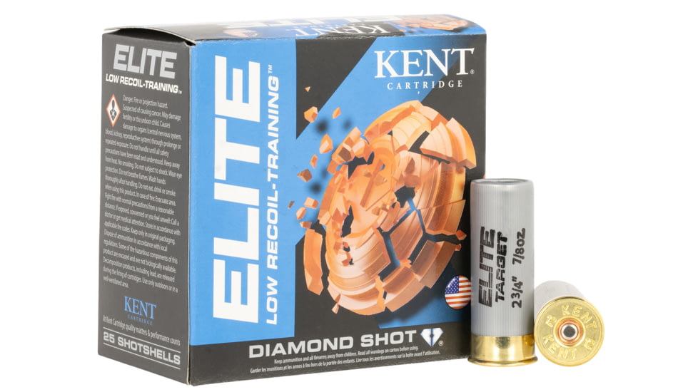Kent Cartridge Elite 12Gauge 2.75" 7/8oz 8Shot 25 Per Box/10 Case, E12LB248