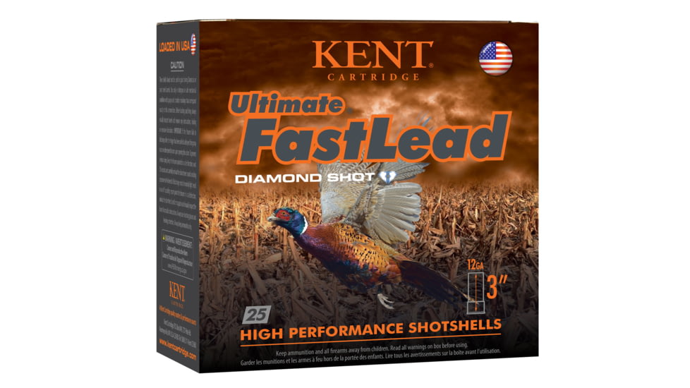 Kent Cartridge Ultimate Fast Lead 12 Gauge 1 3/4 Oz 3in 5 Shot Shotgun Ammo, 25 Rounds, K123UFL50-5